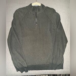 Banana republic Men's ribbed hunter green  Half-Zip Sweater